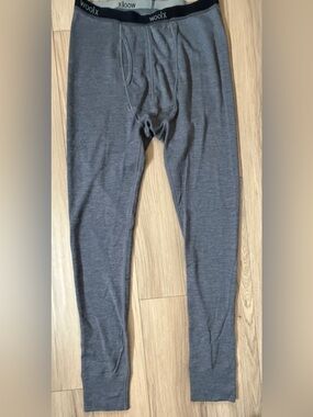 Woolx Mens Merino Wool Base Layer Bottoms Sz XLarge Gray NWOT